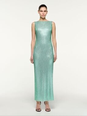 Roland Mouret Diamante Column Maxi Dress
